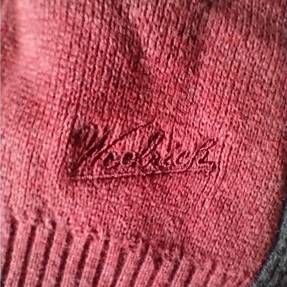 Woolrich red V neck sweater size M - Picture 3 of 7